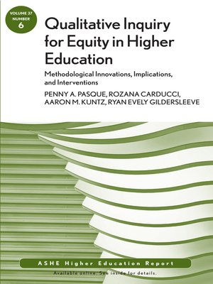 cover image of Qualitative Inquiry for Equity in Higher Education